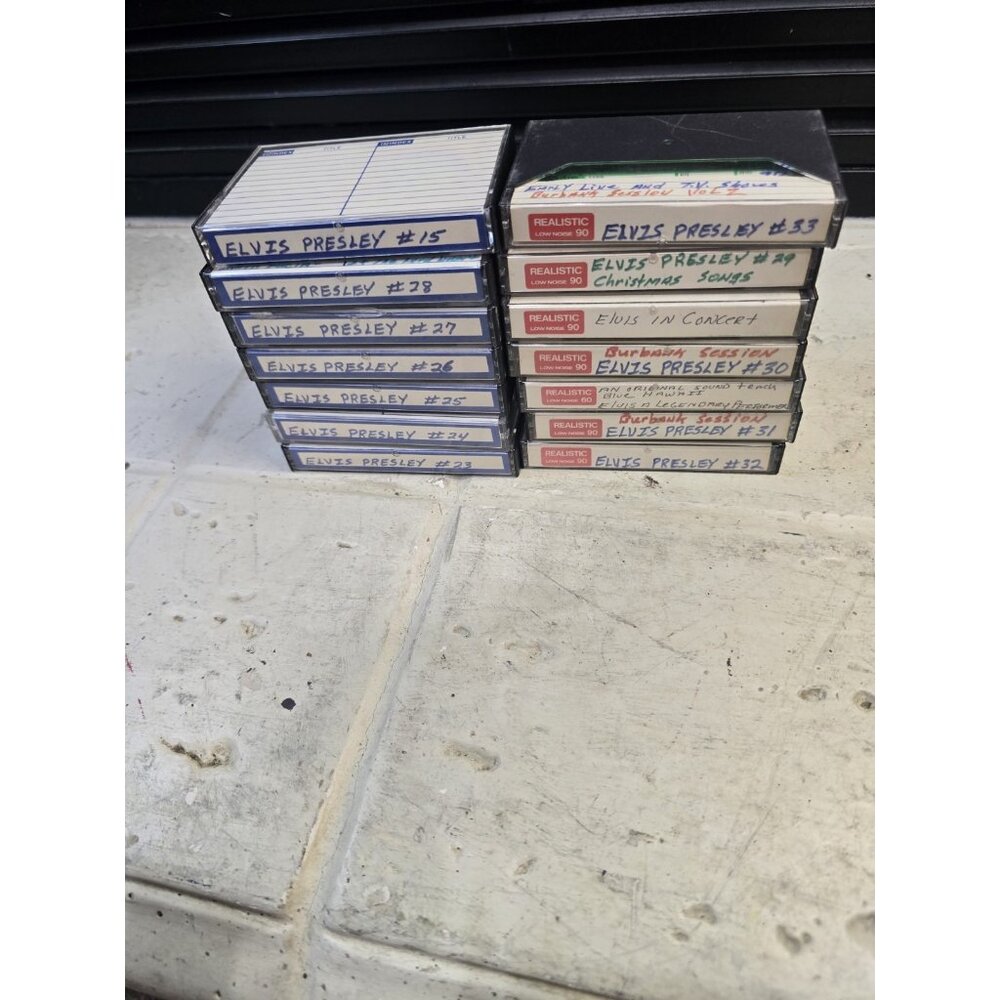 Realistic Radio Shack Elvis Cassete Tapes Lot Of 14